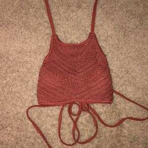 Target rust color high neck bikini top